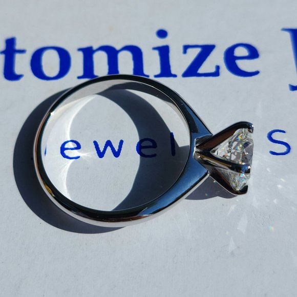 IGI 1.50CT Round Lab Created Diamond Engagement Ring In 14k Gold,H-VS1 - Picture 8 of 13